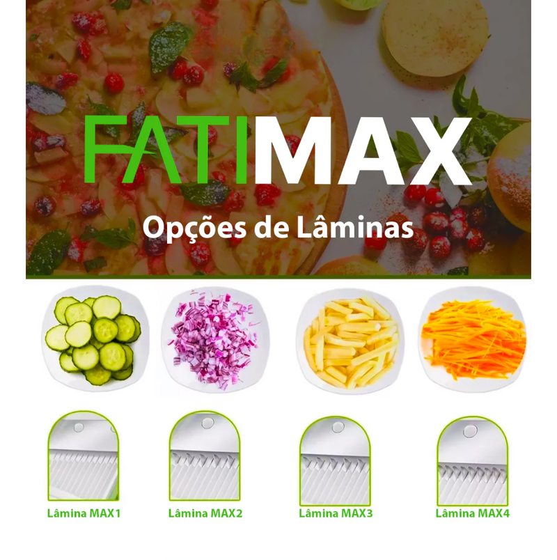 🥕 *FatiMax* O Cortador Multifuncional Que Vai Revolucionar Sua Cozinha!