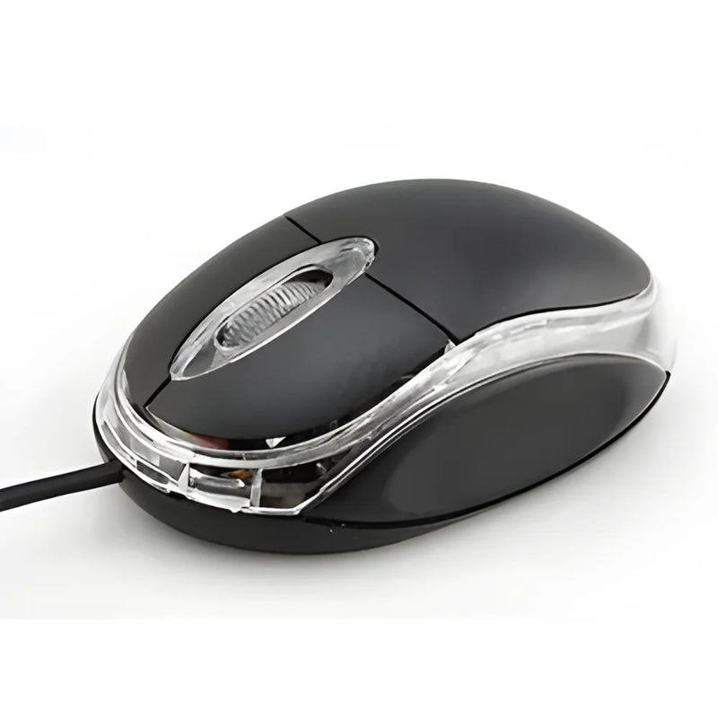 Mouse Óptico com Fio Preto