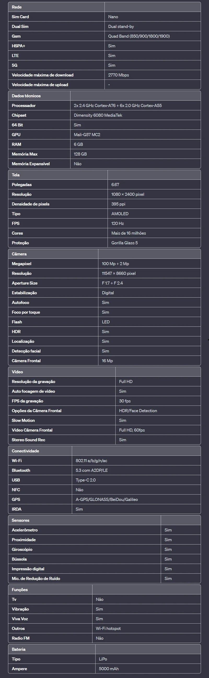 Xiaomi Redmi Note 13 Versão Global Smartphone 4G , ROM Global , Câmera 108MP , Carregador 33W