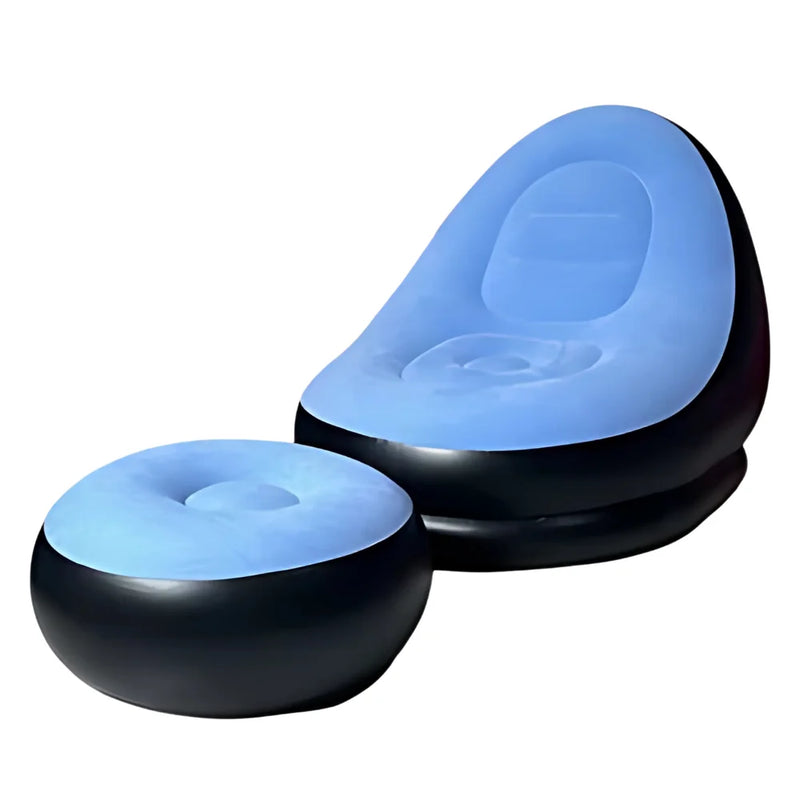 Sofá Inflável Anatômico com Almofada e Bomba de Ar – Praticidade, Conforto e Estilo em Qualquer Lugar!