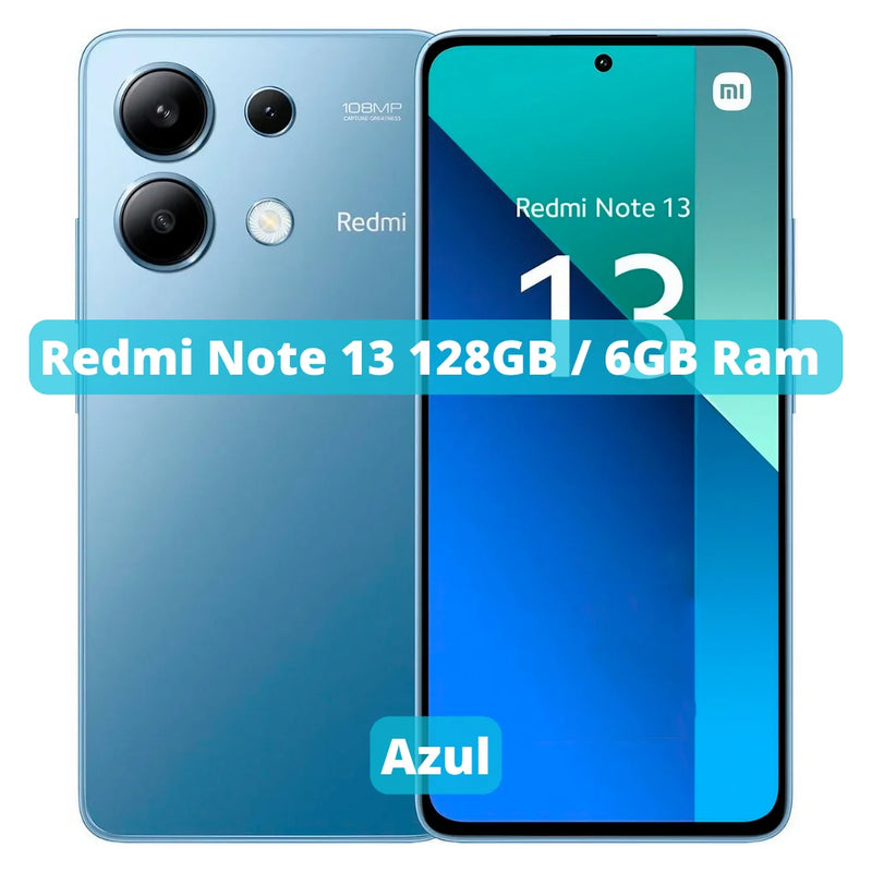 Xiaomi Redmi Note 13 Versão Global Smartphone 4G , ROM Global , Câmera 108MP , Carregador 33W
