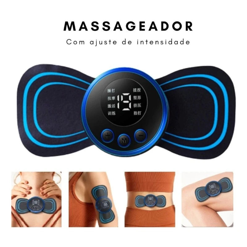 Massageador Portátil de Corpo Inteiro com 19 Níveis de Intensidade