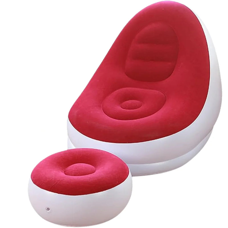Sofá Inflável Anatômico com Almofada e Bomba de Ar – Praticidade, Conforto e Estilo em Qualquer Lugar!