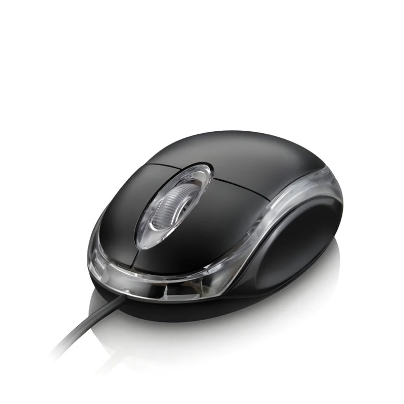 Mouse Óptico com Fio Preto
