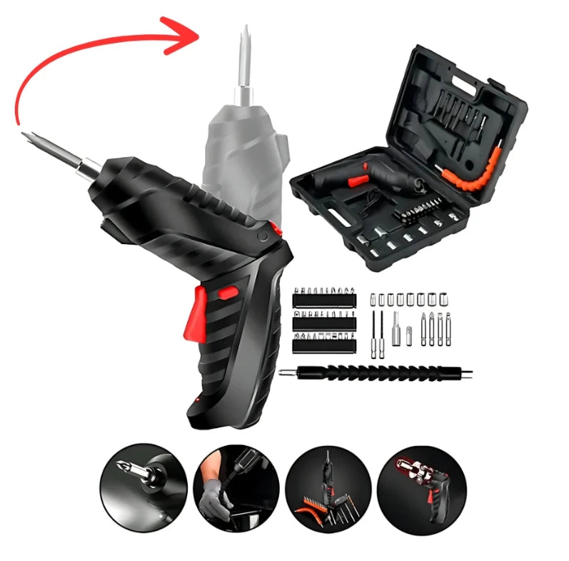 Parafusadeira Elétrica Sem Fio com Kit Completo