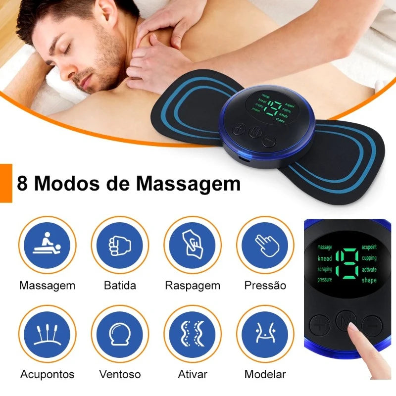 Massageador Portátil de Corpo Inteiro com 19 Níveis de Intensidade
