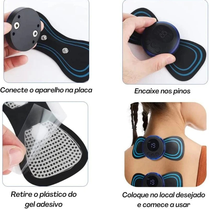 Massageador Portátil de Corpo Inteiro com 19 Níveis de Intensidade