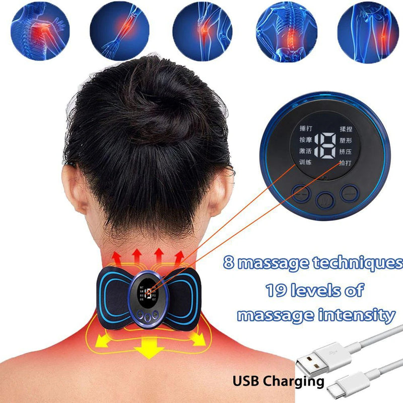 Massageador Portátil de Corpo Inteiro com 19 Níveis de Intensidade