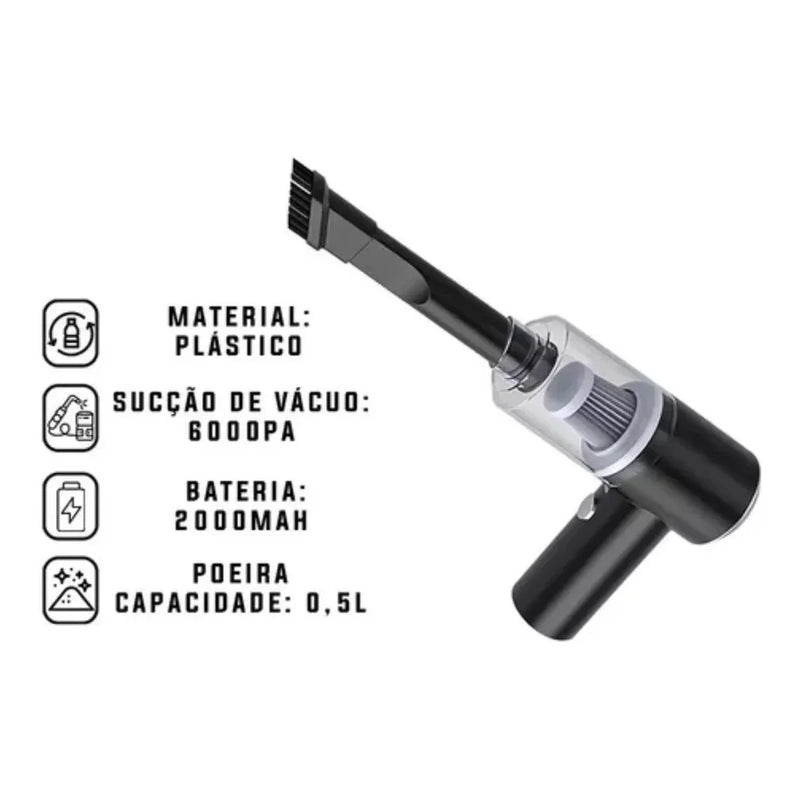 Aspirador de Pó Portátil PowerClean