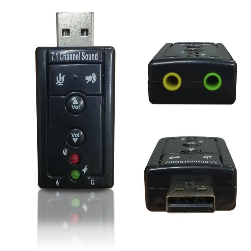 Placa de Som Externa USB 7.1