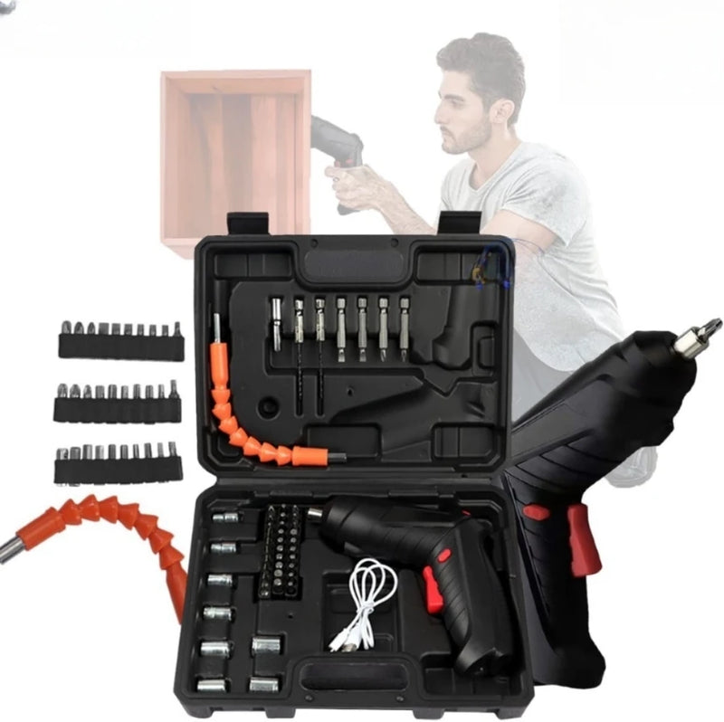 Parafusadeira Elétrica Sem Fio com Kit Completo