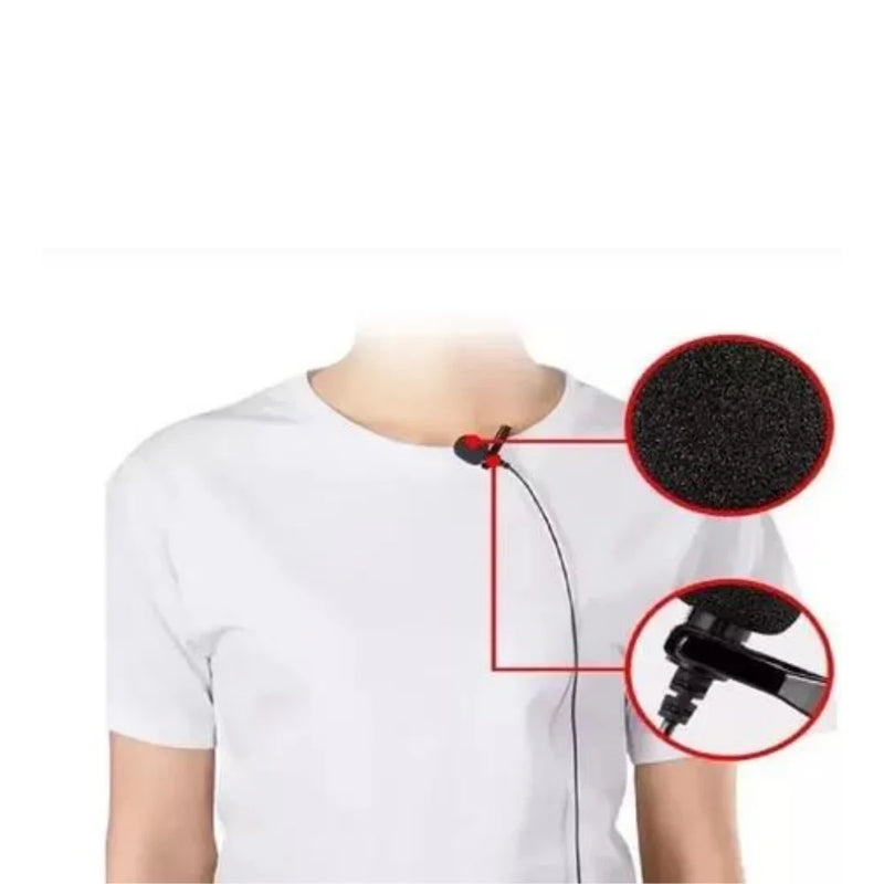 Microfone Lavalier P2 Profissional para Celular