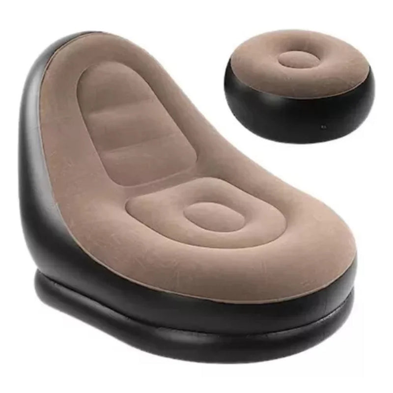 Sofá Inflável Anatômico com Almofada e Bomba de Ar – Praticidade, Conforto e Estilo em Qualquer Lugar!