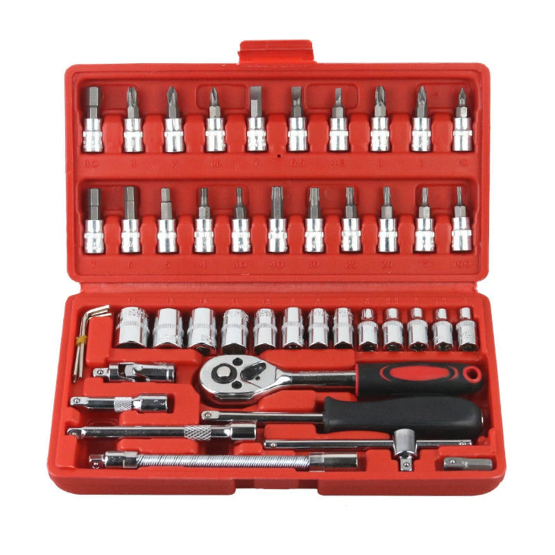 Kit de Ferramentas 46 Peças – Conjunto Completo para Reparos e Manutenção