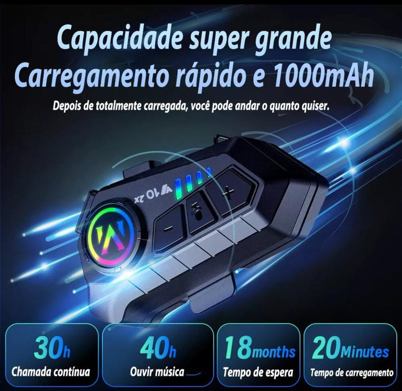 Intercomunicador Bluetooth MOTOLINK para Capacetes