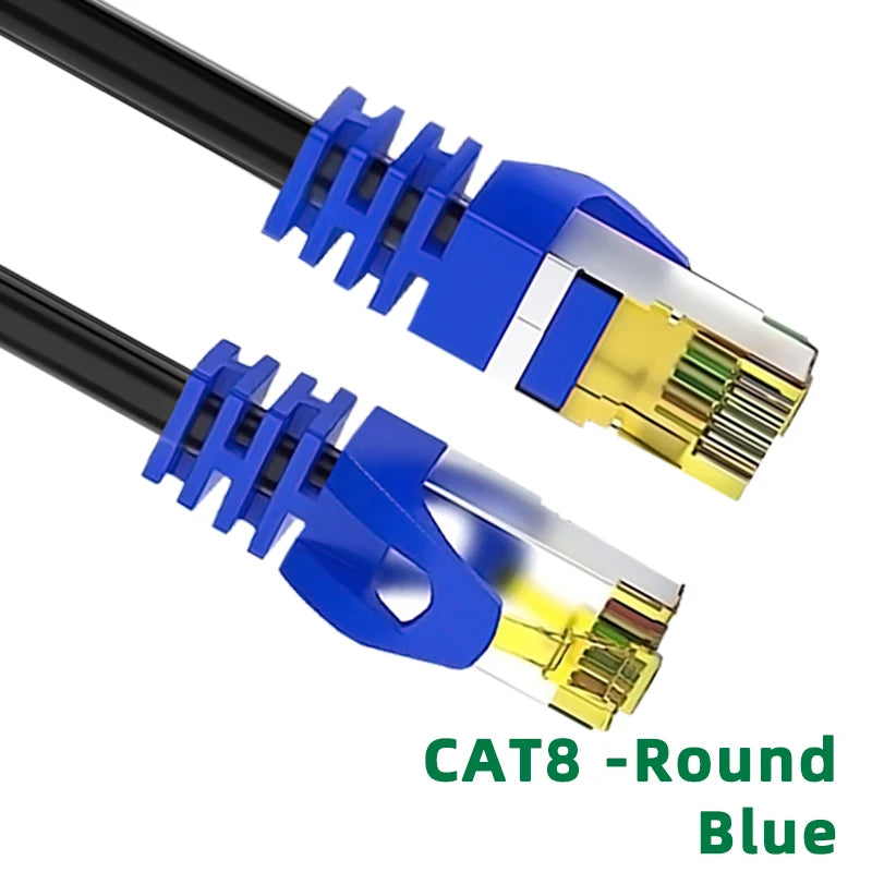 Cabo Ethernet Cat 8 Weisuda Hyper Speed 40Gbps Blindado