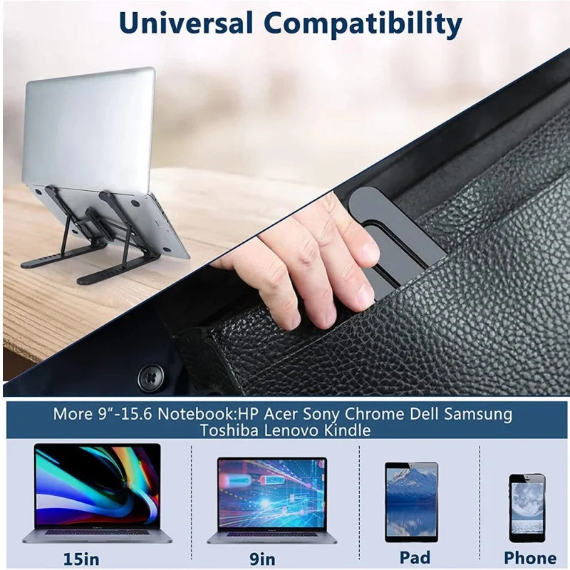 Suporte Ajustável para Laptop Portátil e Dobrável