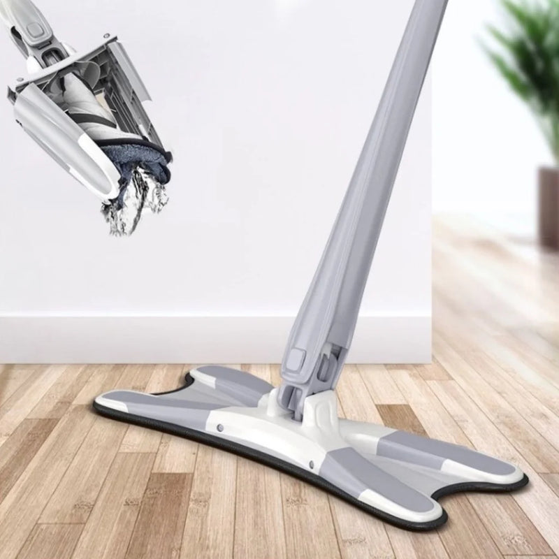 Esfregão Giratório Lava E Seca Torção Microfibra Multiuso Limpeza de Piso Cozinha Limpa Rodo Mágico 360° Com Refil