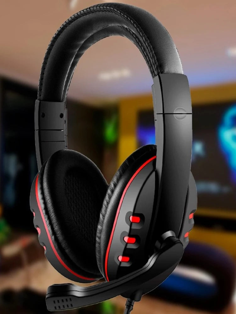Fones de ouvido para jogos com fio de 3,5 mm player fones de ouvido de música PS4 computador de jogos com microfone