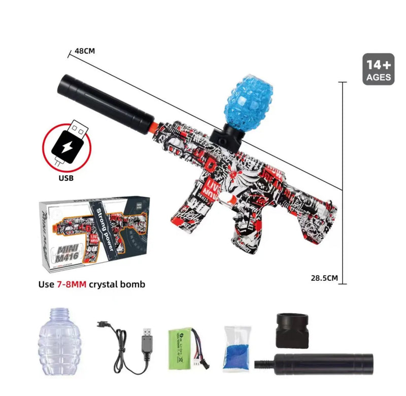 HydroBlaster Pro - Arma de Brinquedo Elástica com Hidrogel