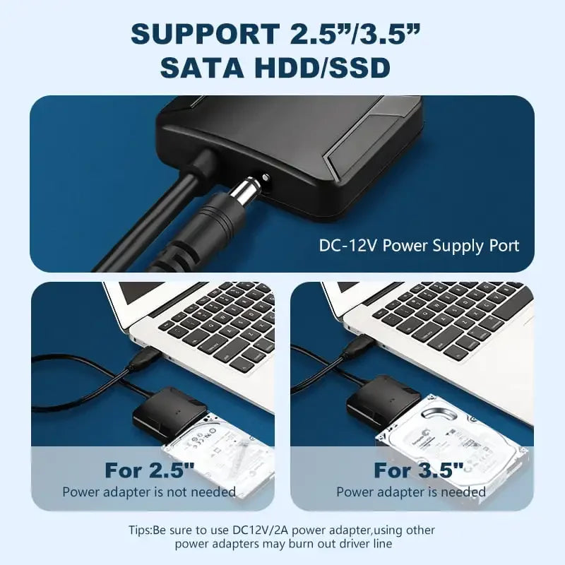 Adaptador SATA para USB 3.0 com Suporte UASP