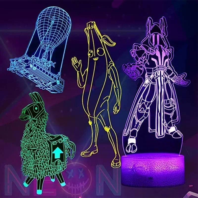 Luminária 3D LED Multicolor FORTNITE