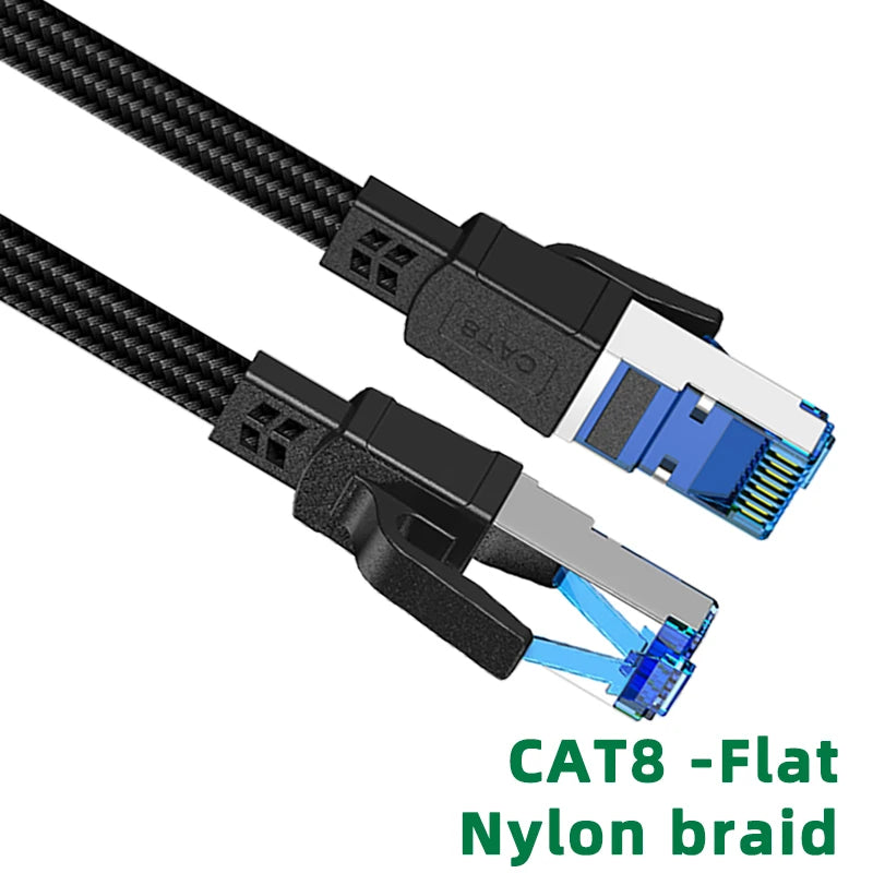 Cabo Ethernet Cat 8 Weisuda Hyper Speed 40Gbps Blindado