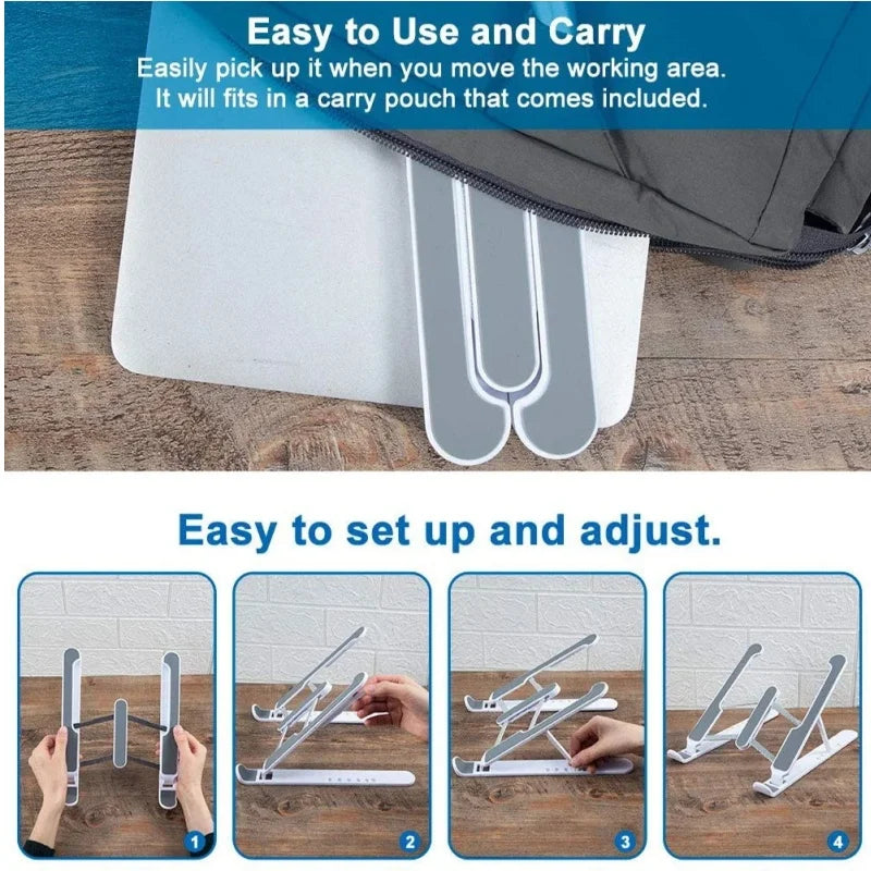 Suporte Ajustável para Laptop Portátil e Dobrável