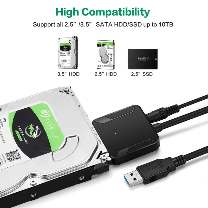 Adaptador SATA para USB 3.0 com Suporte UASP