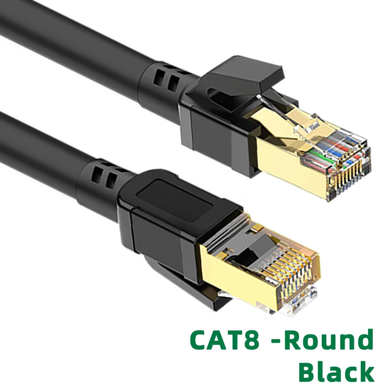 Cabo Ethernet Cat 8 Weisuda Hyper Speed 40Gbps Blindado