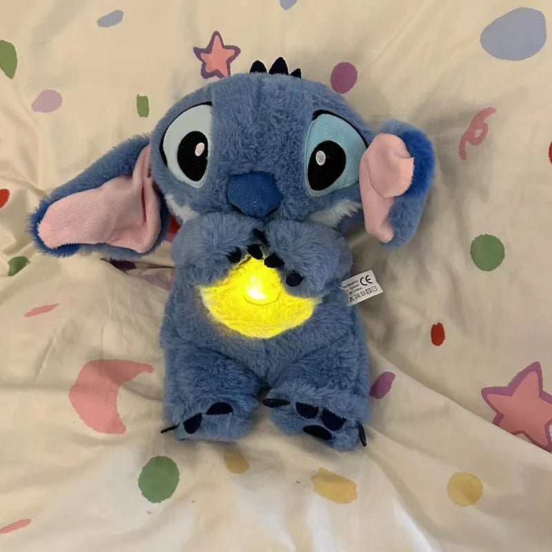 Pelúcia Kawaii Stitch com Luz, Som e Mecanismo Calmante - Companheiro de Dormir para Bebês