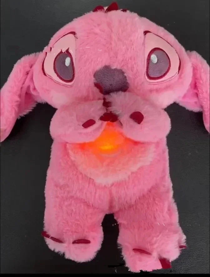 Pelúcia Kawaii Stitch com Luz, Som e Mecanismo Calmante - Companheiro de Dormir para Bebês