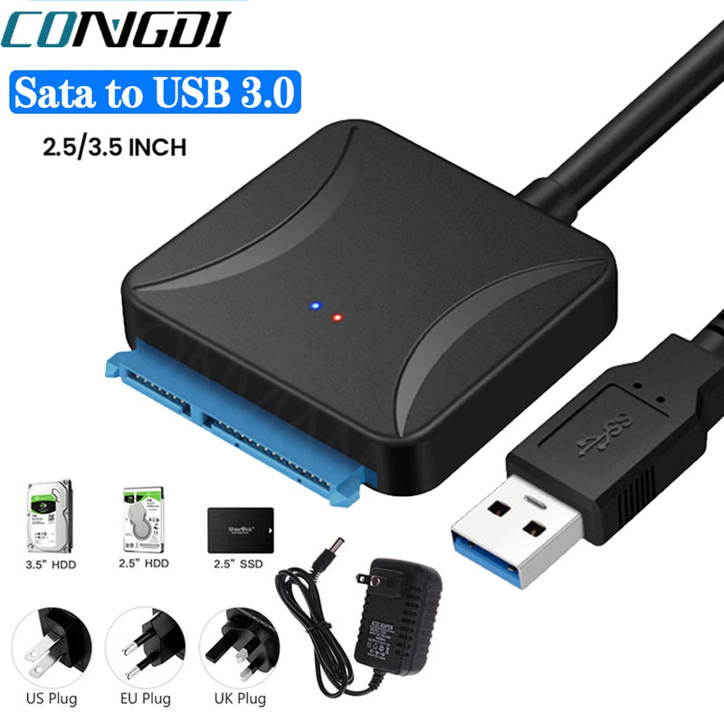 Adaptador SATA para USB 3.0 com Suporte UASP