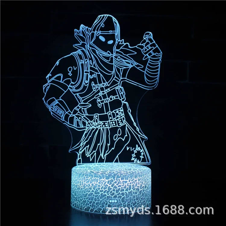 Luminária 3D LED Multicolor FORTNITE