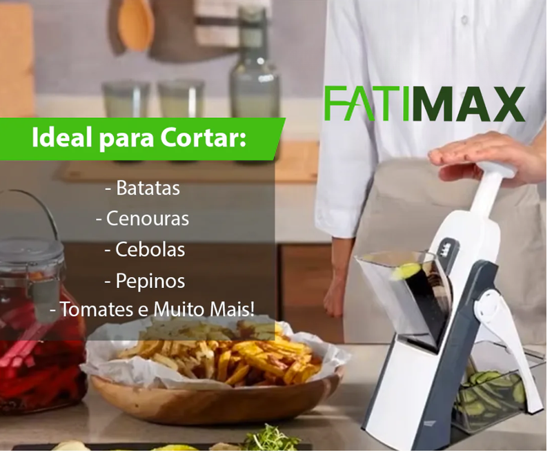 🥕 *FatiMax* O Cortador Multifuncional Que Vai Revolucionar Sua Cozinha!